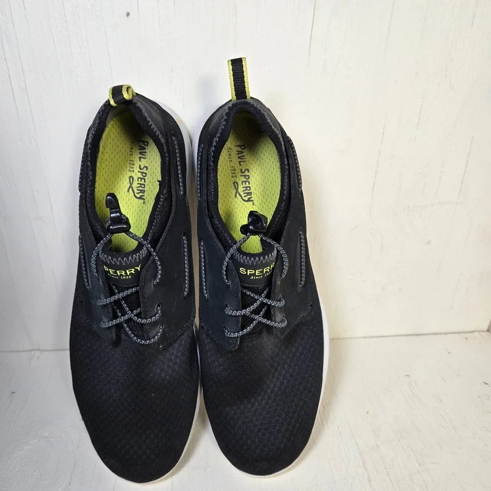 Sperry 7 SEAS 3-Eye Men's Black Mesh Boat Shoe Sneakers STS13975 Size 12M